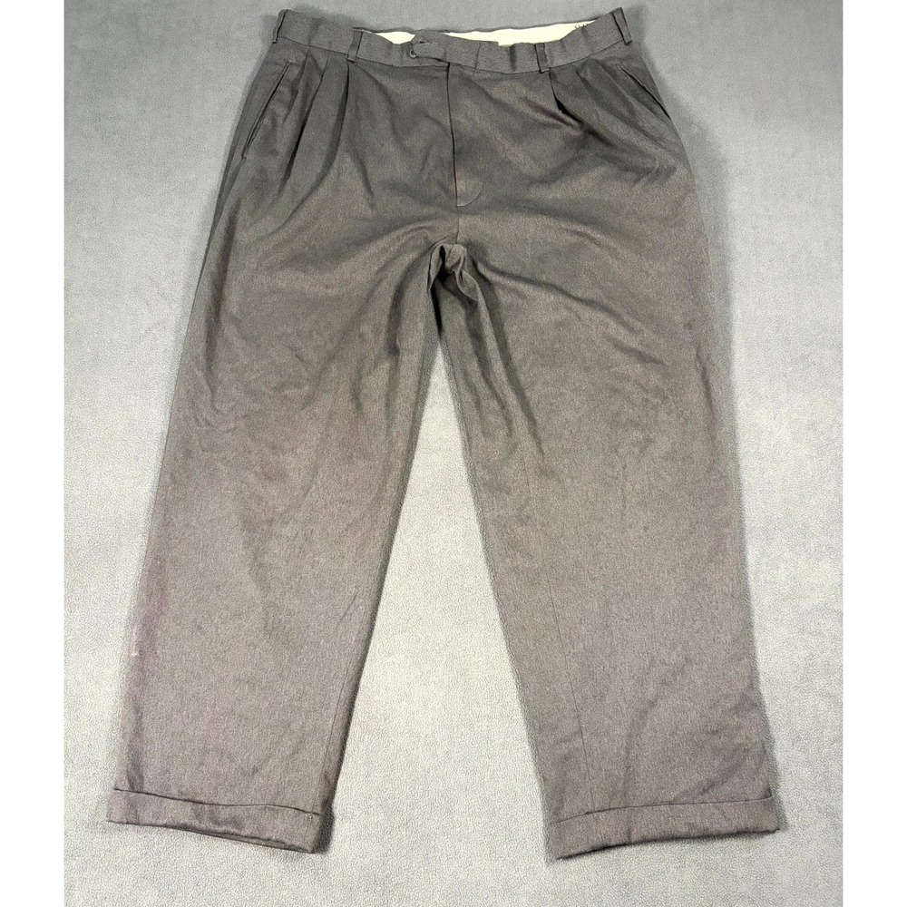 Vintage Levis Slates Dress Pants Mens 38x29 Brown Pleated Original Fit Business